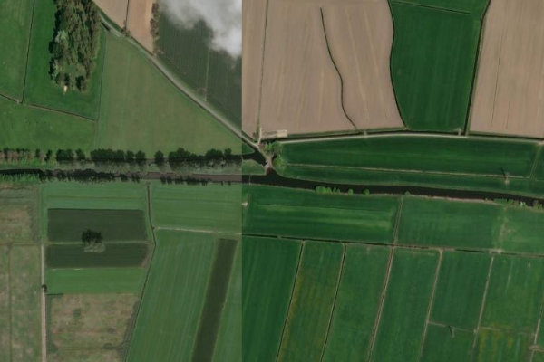 Satellitenbild der Umgebung von Elsflether Sieltief