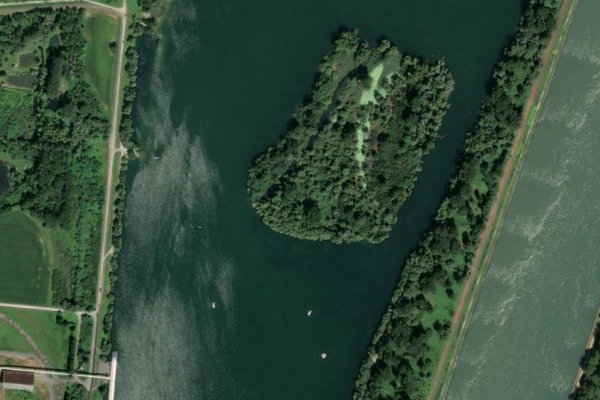 Satellitenbild der Umgebung von Beinheimer See