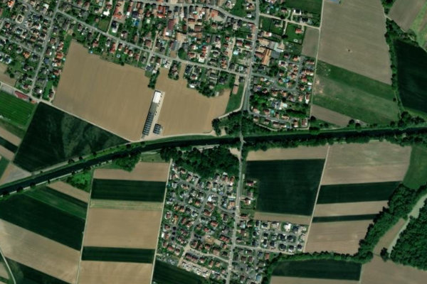 Satellitenbild der Umgebung von Canal de Colmar