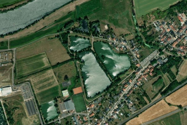 Satellitenbild der Umgebung von Étangs des Basse Ham