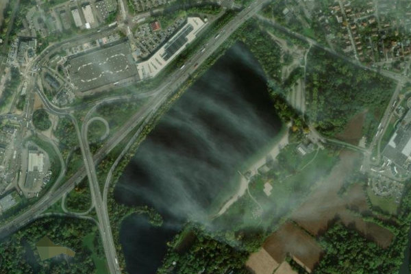 Satellitenbild der Umgebung von Lac Achard