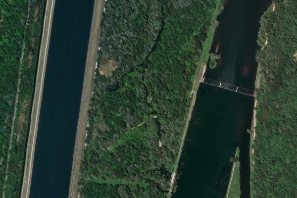 Satellitenbild der Umgebung von rhin (Schœnau)