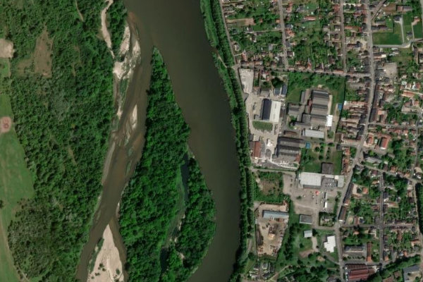Satellitenbild der Umgebung von la Loire (Fourchambault)