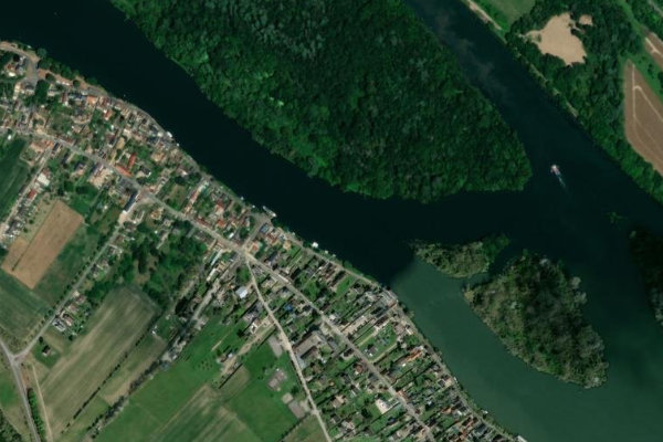 Satellitenbild der Umgebung von La Seine (Poses)