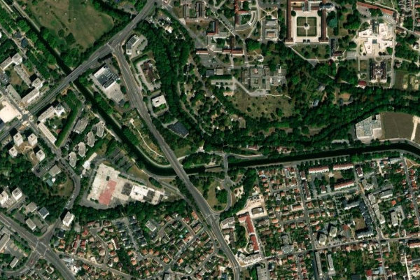 Satellitenbild der Umgebung von Dijon