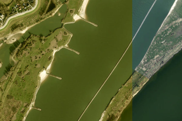 Satellitenbild der Umgebung von Waal (Tiel)