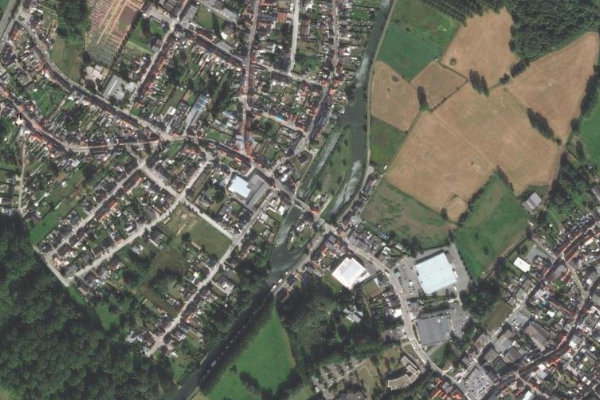 Satellitenbild der Umgebung von Dender (Liedekerke)