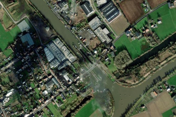 Satellitenbild der Umgebung von Leie (Ooigem)