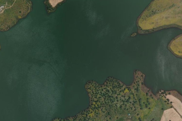 Satellitenbild der Umgebung von Embalse del Ruecas