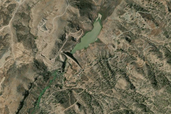 Satellitenbild der Umgebung von Embalse de Chira (Gran Canaria)