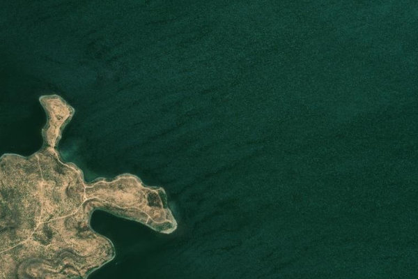 Satellitenbild der Umgebung von Embalse de Alange