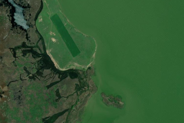 Satellitenbild der Umgebung von Razim Lake