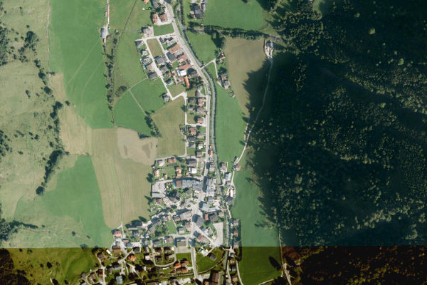 Satellitenbild der Umgebung von Fuscher Ache