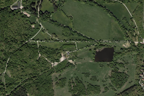 Satellitenbild der Umgebung von Lainzer Bach (Penzing)