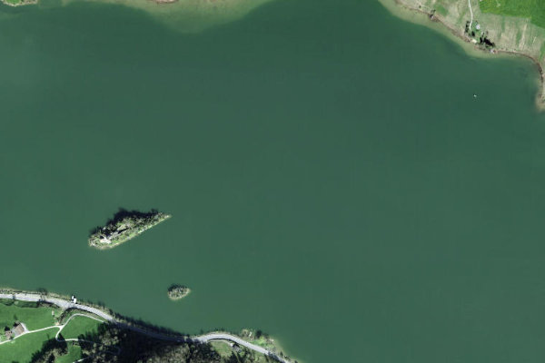 Satellitenbild der Umgebung von Lauerzersee