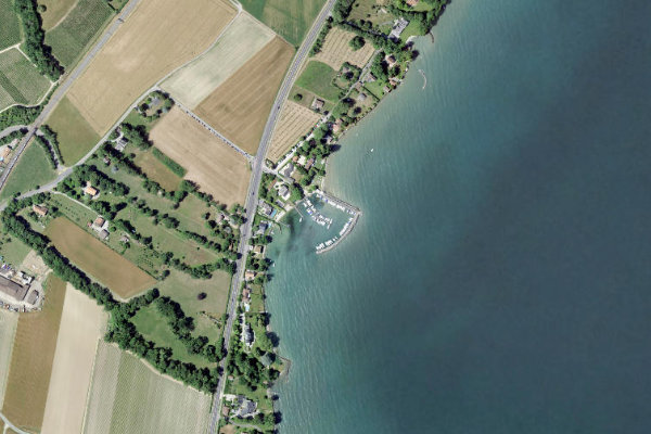 Satellitenbild der Umgebung von Genève (GV) (Céligny)