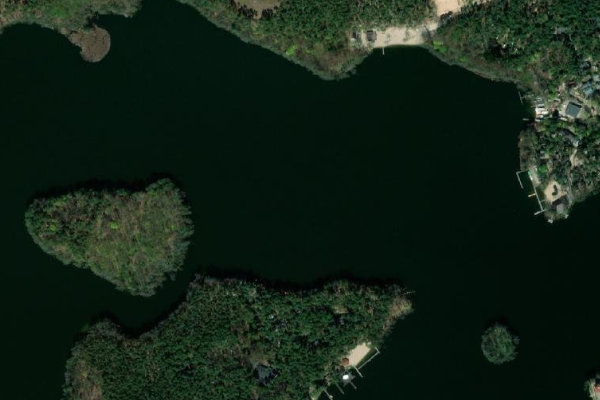 Satellitenbild der Umgebung von Lubiąż