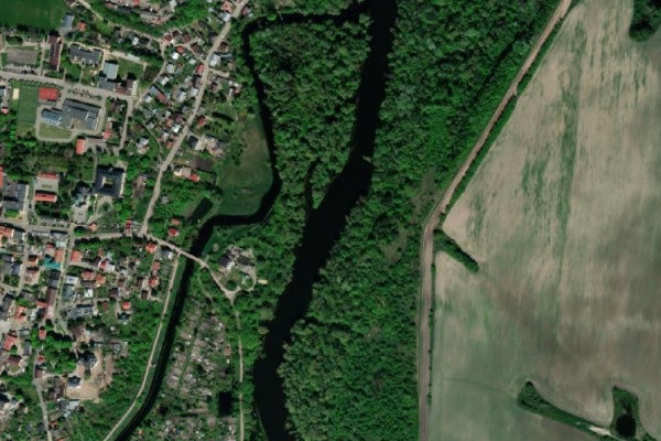 Satellitenbild der Umgebung von Bug (Włodawa)