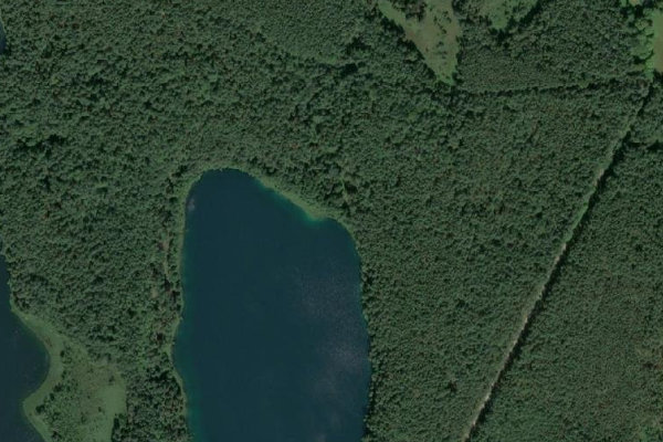 Satellitenbild der Umgebung von Drawa NP (Człopa)