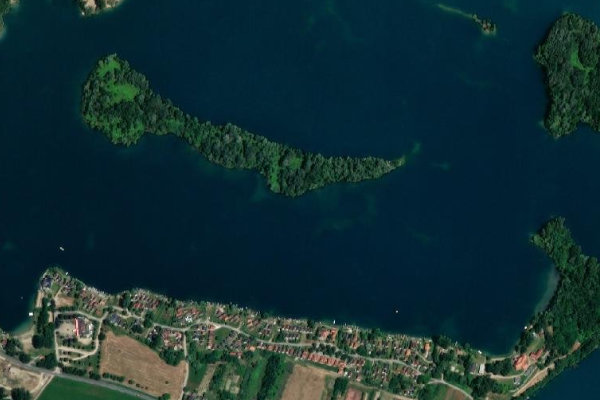 Satellitenbild der Umgebung von Gyékényesi kavicsbánya-tó