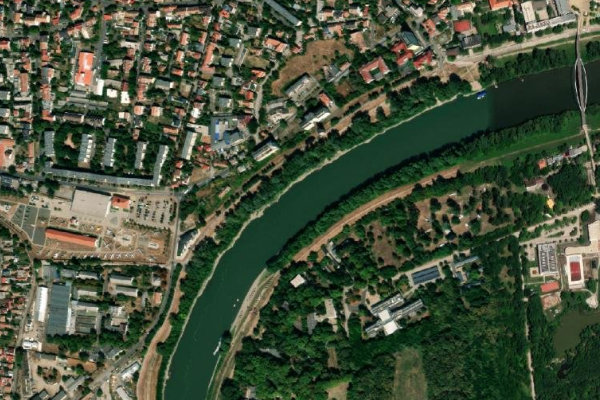 Satellitenbild der Umgebung von Tisza – Szolnok