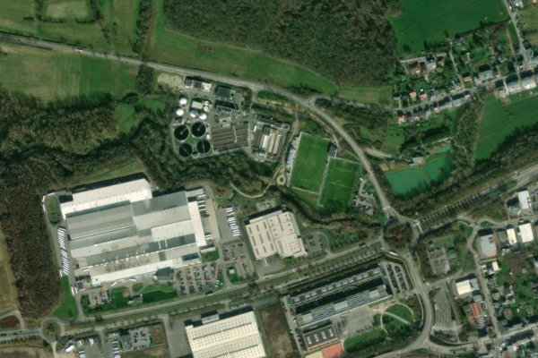 Satellitenbild der Umgebung von Bascharage (Lamadelaine)