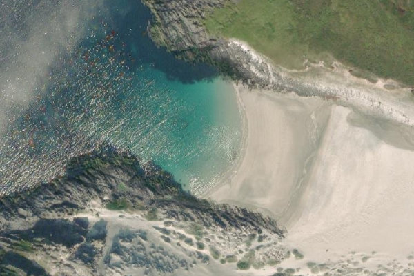 Satellitenbild der Umgebung von Gamvik · Küste