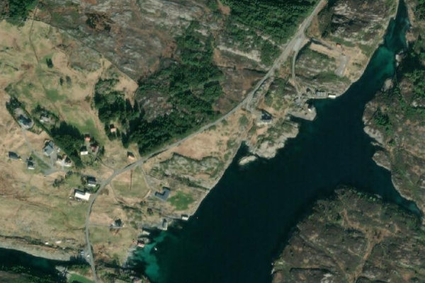 Satellitenbild der Umgebung von Hølen