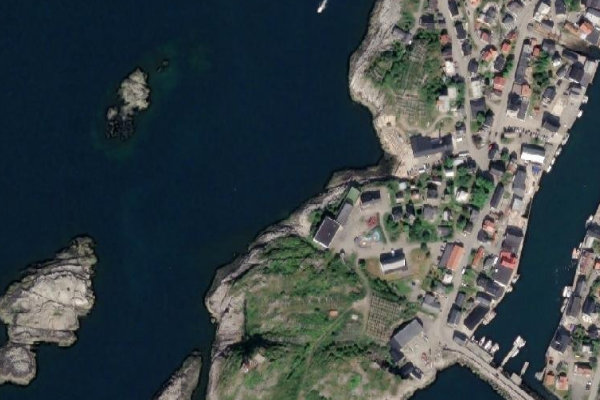 Satellitenbild der Umgebung von Heimsundet
