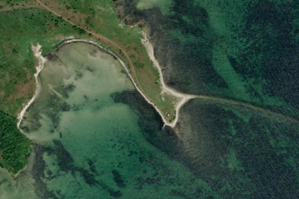 Satellitenbild der Umgebung von Bläsinge · Küste