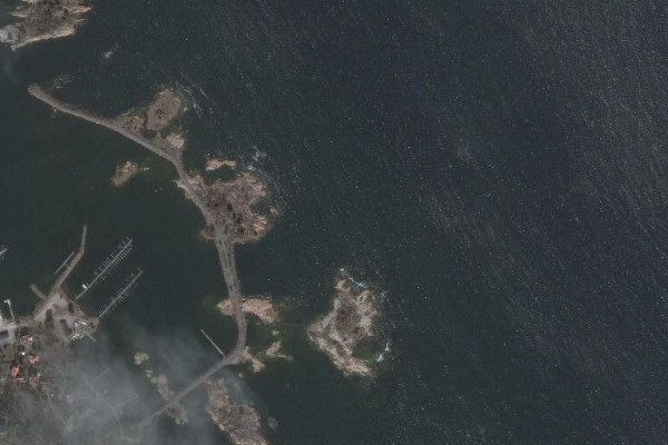 Satellitenbild der Umgebung von Horsö · Küste