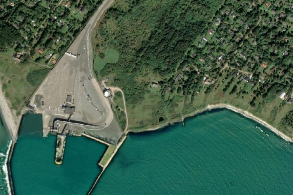 Satellitenbild der Umgebung von Odden Færgehavn
