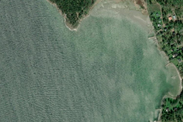 Satellitenbild der Umgebung von Torp · Küste