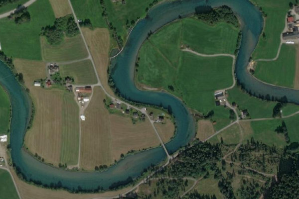 Satellitenbild der Umgebung von Stryneelva