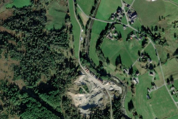 Satellitenbild der Umgebung von Uskedalselva