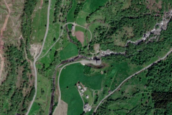Satellitenbild der Umgebung von Østbøelva