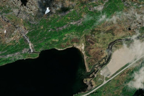 Satellitenbild der Umgebung von Hunnevatn