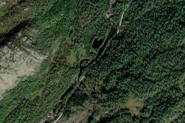 Satellitenbild der Umgebung von Landdalselva