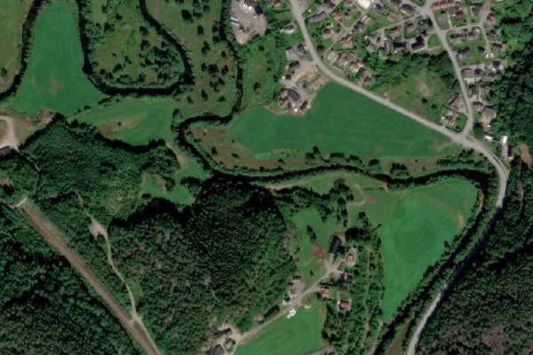 Satellitenbild der Umgebung von Songdalselva