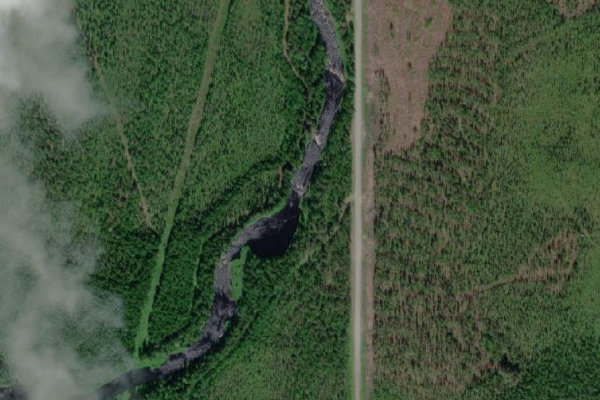 Satellitenbild der Umgebung von Pentäsjoki