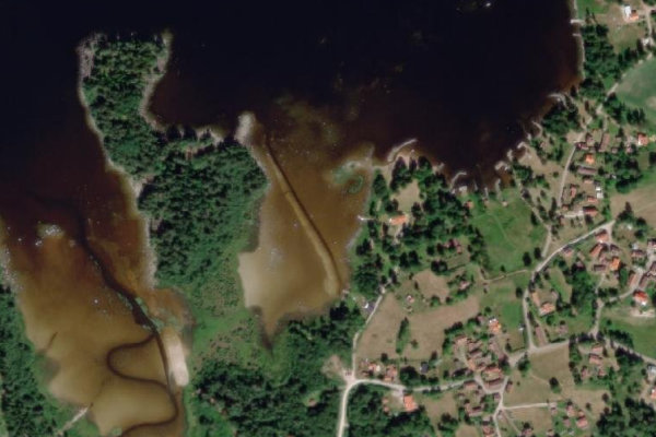 Satellitenbild der Umgebung von Siljan – Tina