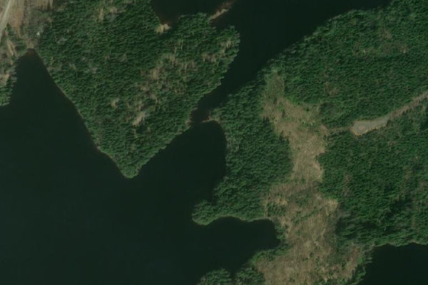 Satellitenbild der Umgebung von Stora Ulvsjön