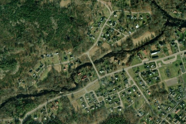 Satellitenbild der Umgebung von Kvillen