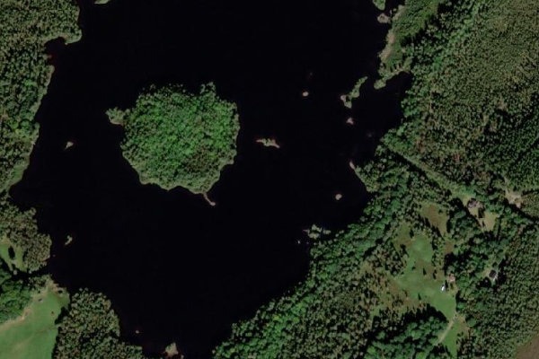 Satellitenbild der Umgebung von Oxhultasjön