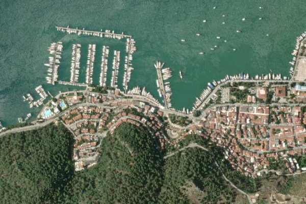 Satellitenbild der Umgebung von Fethiye