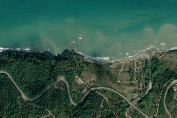 Satellitenbild der Umgebung von Harzana Plajı