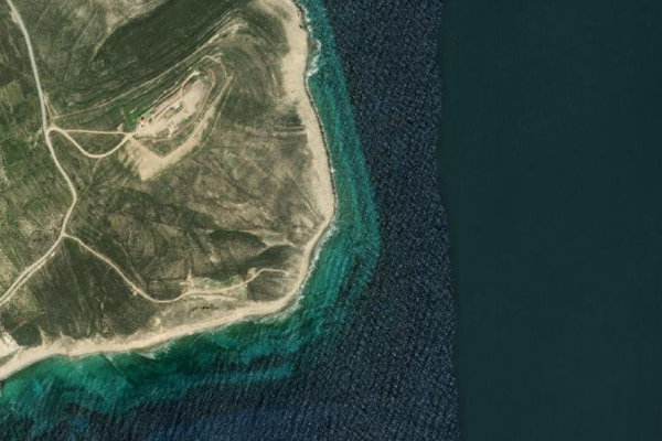 Satellitenbild der Umgebung von Ákra Ágios Sózon