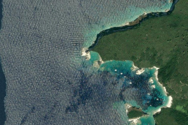Satellitenbild der Umgebung von Mándra