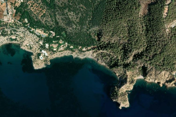 Δορυφορική εικόνα της περιοχής γύρω από Eivissa · τομέας εκβολών ποταμού 3