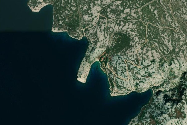 Δορυφορική εικόνα της περιοχής γύρω από Kalići